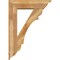 Ekena Millwork Olympic Traditional Rough Sawn Bracket w/ Offset Brace, Western Red Cedar, 8"W x 30"D x 42"H BKT0806X30X42OLY01RWR - alternate 4